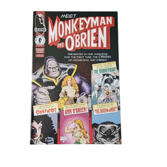 Meet Monkeyman And O'Brien Special #1 Comic Book Collector Bagged Boarded - Picture 1 of 2